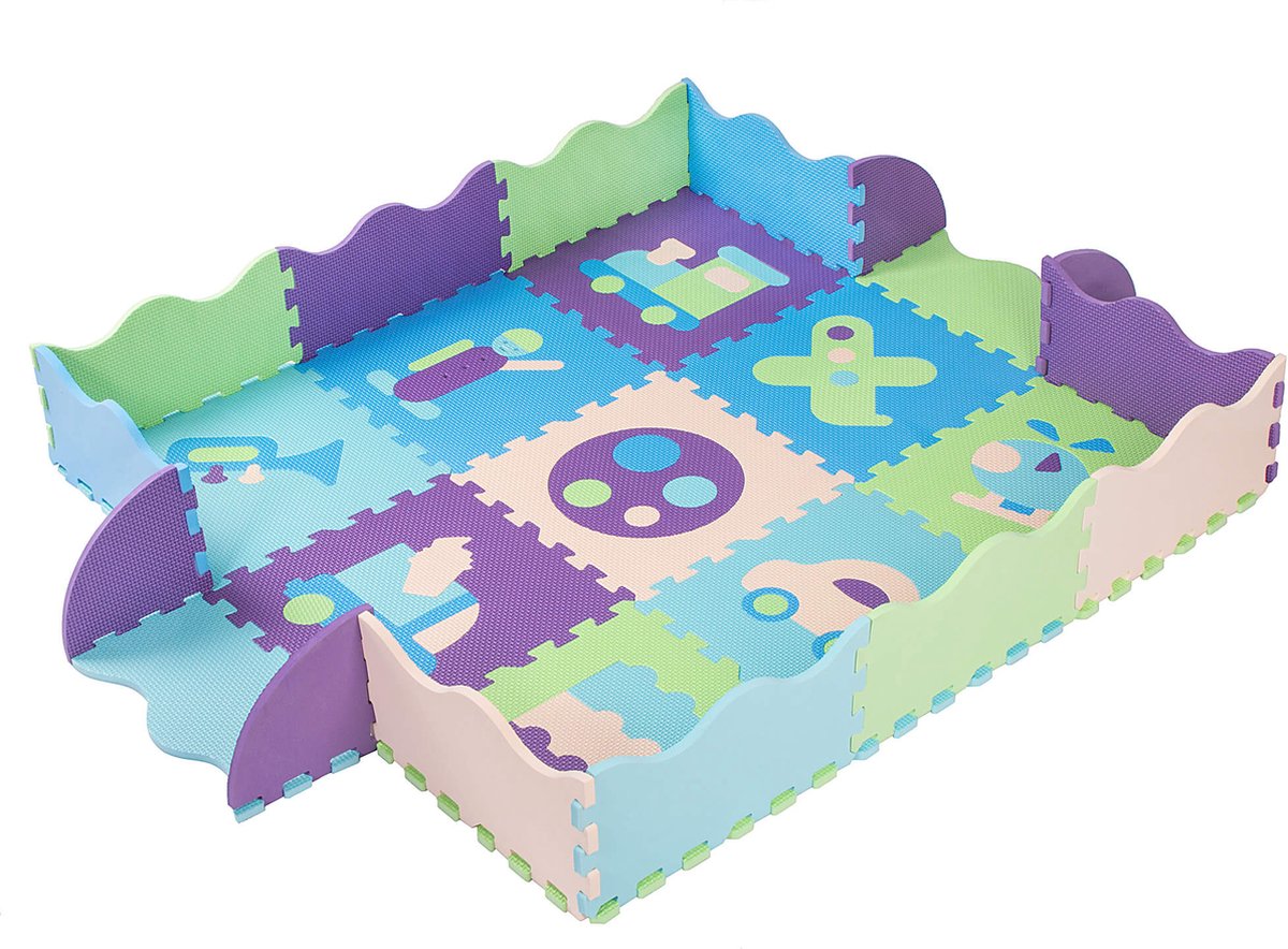 Springos Speelmat | Speelmat Foam | Puzzelmat | Figuren | 9 puzzelstukken